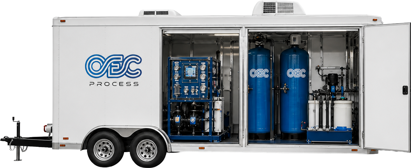 Mobile trailer-mounted OEC treatment system