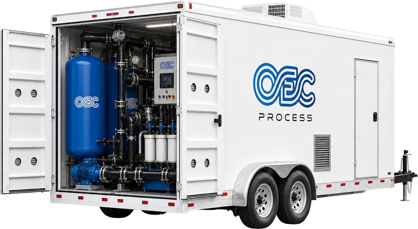 Trailer-mounted OEC rental system