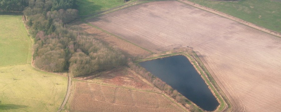 Irrigation pond treatment site