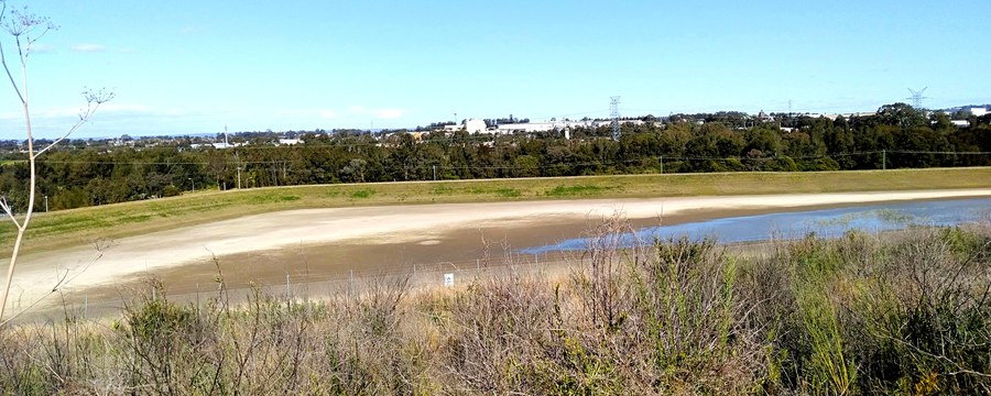 Stormwater detention pond